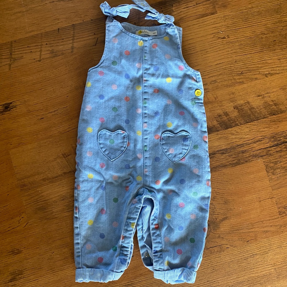 Baby boden jean overalls